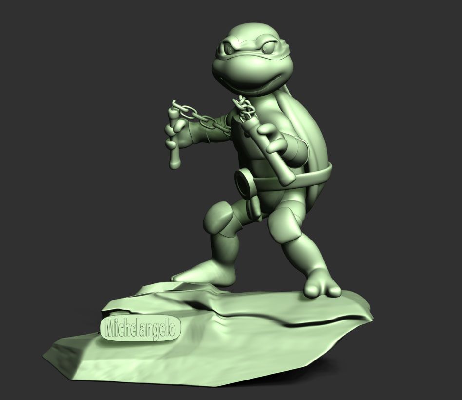 3_!.jpg Fichier 3D Michel-Ange - Tortues Ninja Mutantes・Modèle à télécharger et à imprimer en 3D, bonbonart