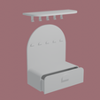 Untitled.png Organizer with drawer and shelf with hooks