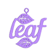 Leaf Pendant.stl Panneau LEAF Nature Script