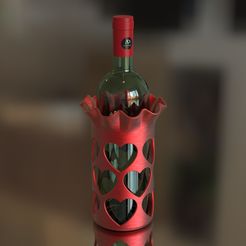 Fourreau-bouteille-de-vin-rouge-métal.jpg Fichier STL Wine bottle case - Fourreau bouteille de vin・Modèle à télécharger et à imprimer en 3D