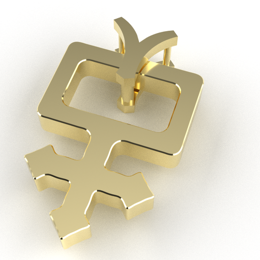 Potassium Carbonate Symbol Alchemy Pendant