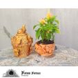 IFatum Iornax Miniatures Fire jar and fire flowerpot.