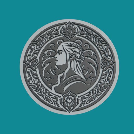 a_45.jpg Daenerys Targaryen Print Model Daenerys Targaryen Medallion Daenerys Targaryen Wall Decor