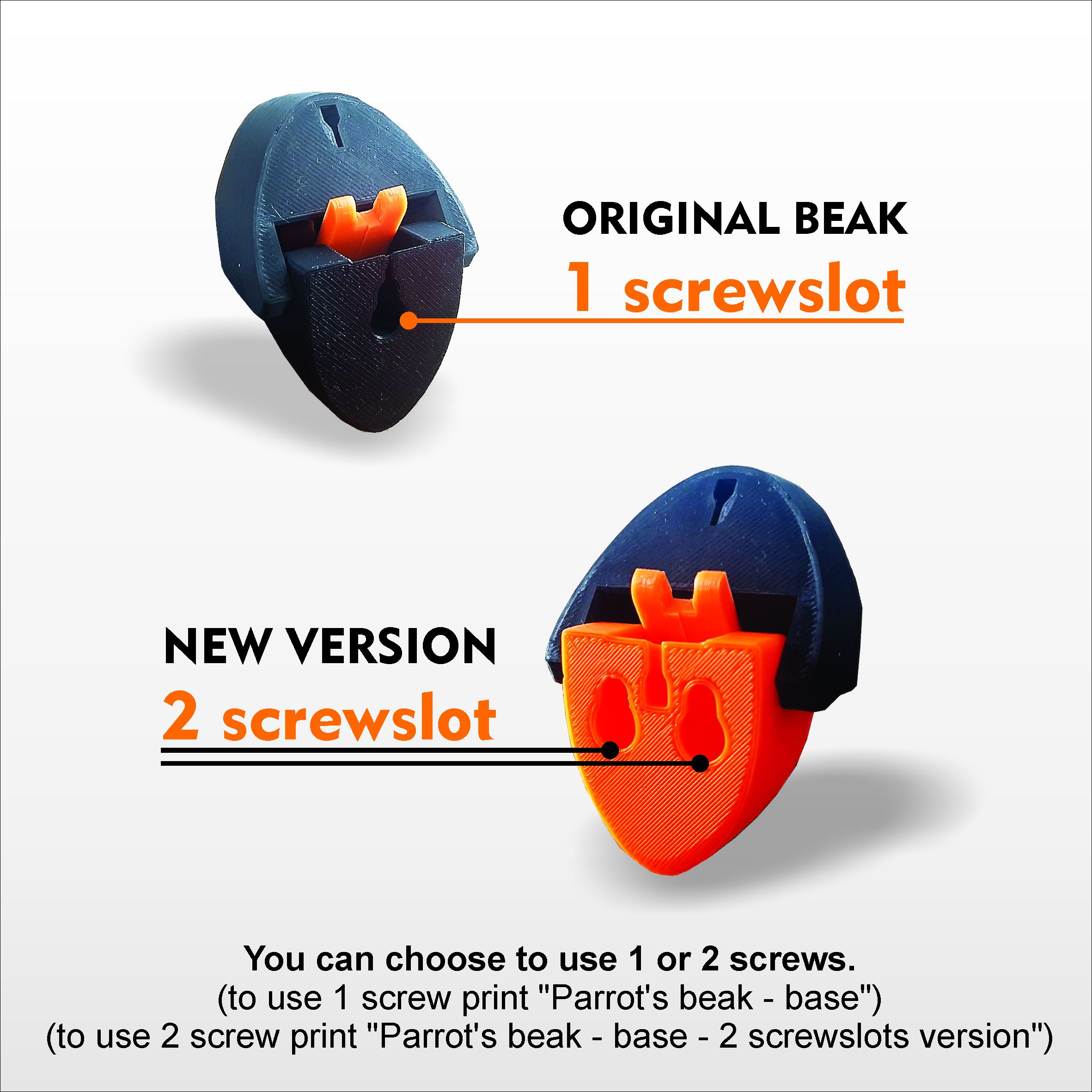 screwslot.jpg STL file PARROT'S BEAK COAT RACK・3D printing idea to download, 3dprintable_by_lucas