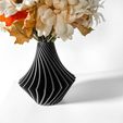 untitled-2329.jpg The Vamio Vase, Modern and Unique Home Decor for Dried and Preserved Flower Arrangement  | STL File