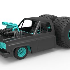 1.jpg Fichier 3D Diecast Concept dragster truck Échelle 1:25・Modèle imprimable en 3D à télécharger