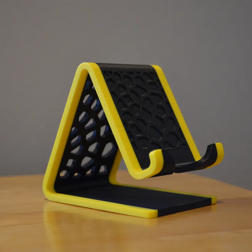 Voronoi Mobile Phone Stand V3 No supports 3D model