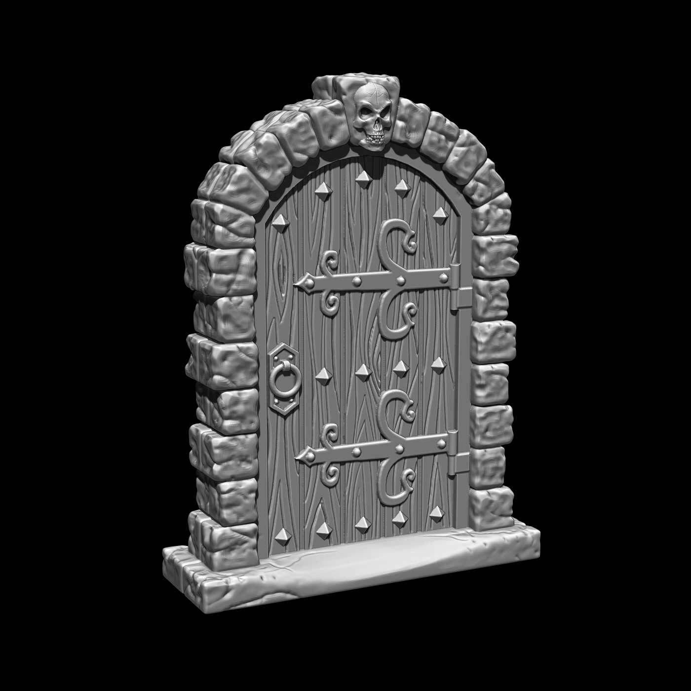 Custom Black Gate & Skulls Fortress Of Fangs Dungeons And Dragons 3D Print 