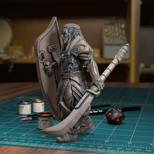 Infantry01.0001.png Download STL file Elf Infantry 01 - [Pre-Supported] • 3D print template, TytanTroll_Miniatures