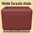 molde-corazon-alado-8.jpg Winged Heart Pot Mold