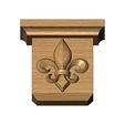 Lily-flower-decorative-corbel-09.jpg Neoclassical decorative Heraldic lily corbel and bracket 3D print model