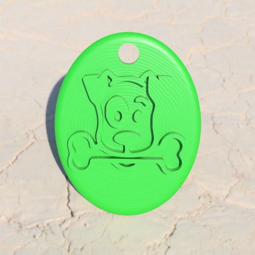 Dog keychain v4 3D model