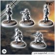 4.jpg Set of five German WW2 infantry troops (with MP40, Panzerfaust and K98k) (2) - Germany Eastern Western Front Normandy Stalingrad Berlin Bulge WWII