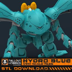 FOH-Hydro-Blue-Main-Image.jpg Datei 3D Hydro Blue Mecha Anzug・Design für 3D-Drucker zum herunterladen