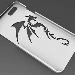 iphone_6_varios0006.jpg Free STL file iPhone 6 Basic Case tribal dragon・3D print model to download