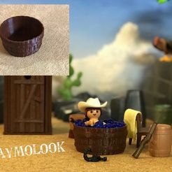 s-l1600-5.jpg OBJ file Bathtub western western miniature scale figures Playmobil・Template to download and 3D print