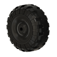 Marx-Western-Auto-Truck-Tire-v3.png STL file Marx Tractor Trailer/Semi Toy Truck Tire and Wheel Lumar Style 21.00x 24・3D printing idea to download