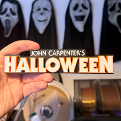 3D МУЛЬТИКОЛОРНЫЙ ЛОГОТИП/ЗНАК - "Хэллоуин" Джона Карпентера