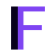 F.STL Arial font - all CAPS - A through Z