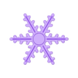 Snowflake Fidget Spinner 1 - Print in Place.stl Schneeflocken Zappelphilipp