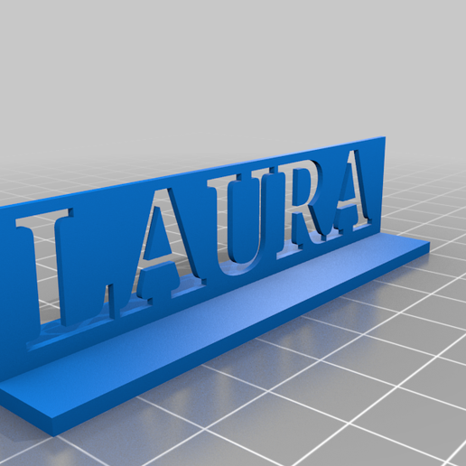 Name frame 3D model
