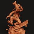 D7.81.jpg Goofy Skateboarder Figur | Disney Extremsport Statue | Skater Goofy 3D Druck