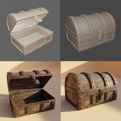 coffre_product.jpg Download OBJ file Antique chest (open and closed) • Template to 3D print, liis06