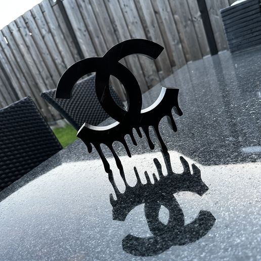 🎨 Chanel logo drip effect・ STL File for ・Cults