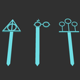 render 3.png Harry Potter Bookmarks - Glasses - Deathly Hallows - Quidditch