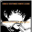 SPIKE-marca-de-agua.png COWBOY BEBOP - SPIKE WALL ART DECORATION - ANIME 3D PRINTING AND LASER CUTTING