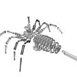 2.jpg Файл STL Шарнирный гибкий робот-паук тарантул 3D головоломка・Шаблон для загрузки и 3D-печати