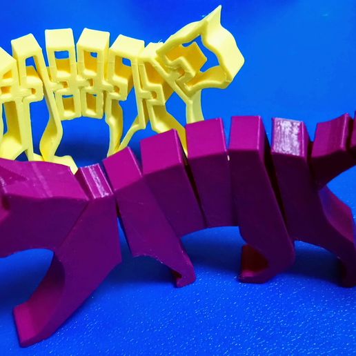 Free STL file Flexi Cat with hidden links・Design to download and 3D ...