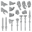 kit-weapons-preview.png 3D-Datei Catafrac Legio Magier Held Kit・3D-Druckvorlage zum Herunterladen