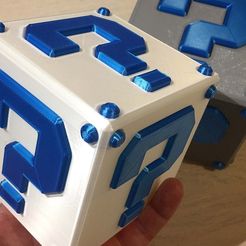 lucky_cube.jpg Archivo STL gratis Mario LuckyBox・Modelo imprimible en 3D para descargar, Polysculpt