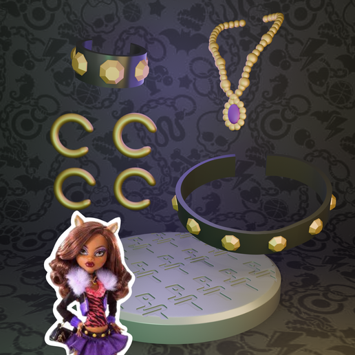 👹 Monster High Basic Clawdeen Wolf doll accessories set replacement ...