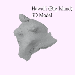 hawaii.png Hawai'i (Big Island) Topographic Model - 3D Printer and CNC STL File