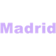 Madrid_name.stl Wall silhouette - City skyline - Madrid