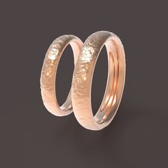 1 (1).jpg STL file Nature comfort wedding rings・Template to download and 3D print, papcarlo