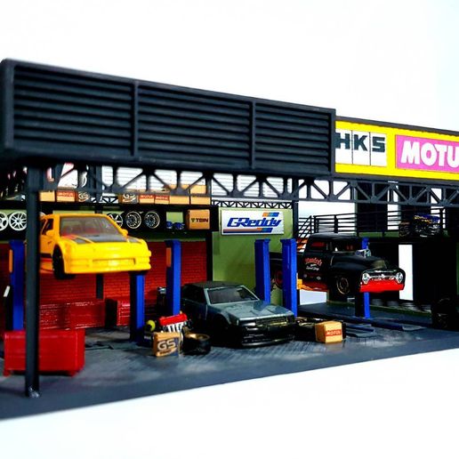 Hot wheels diorama garage sales
