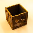 IMG_3390.jpg Minecraft Pumpkin Pen Holder Halloween Edition Desk Organizer Tool Holder