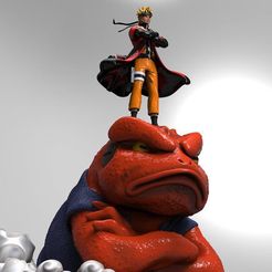 photo_2020-04-01_16-48-08.jpg Free STL file Naruto Gamakichi なると・3D printer design to download