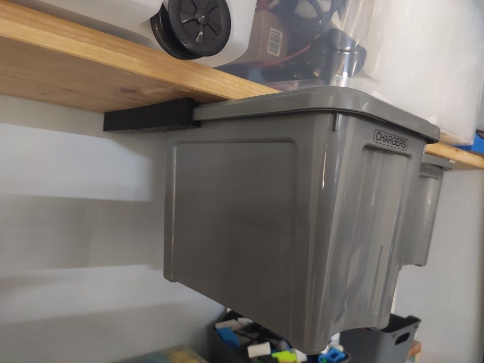 Download free STL file Under Shelf Hanging Box Rails • 3D print model