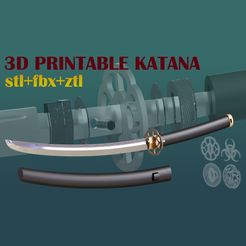 SQER.jpg Fichier 3D KATANA DE SAMOURAÏ JAPONAIS-MODÈLE IMPRIMABLE EN 3D・Plan pour imprimante 3D à télécharger