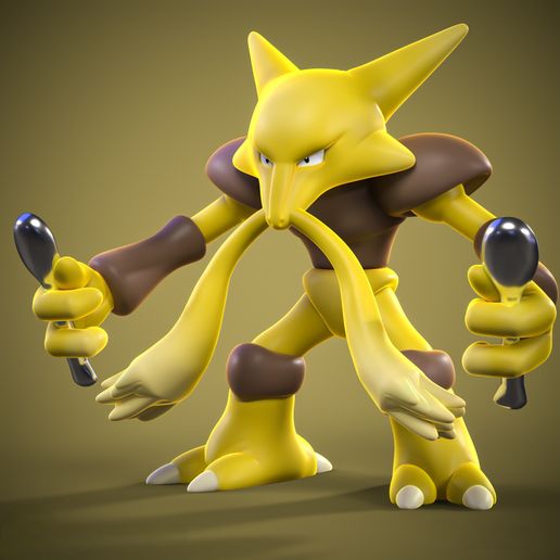High Quality Alakazam Miniature - 3D Printable STL Model For Tabletop Gaming and Display 3D model preview