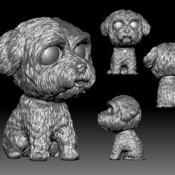 Maltese Bichon 3D printable STL model.jpg Maltese Bichon dog Funko Pop style 3D printable