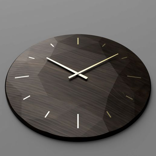 🕰️ Diamond-Inspired Wall Clock 3D Model, CNC/3D Print, STL/STEP/DXF ...