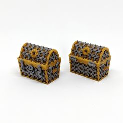 RobagoN_MMStrappedTreasureChest.jpg STL file Strapped Treasure Chest - Multimaterial・3D printing template to download