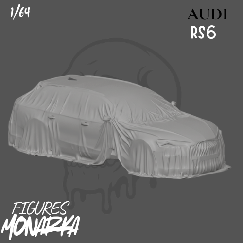 Audi RS6 Sport Audi RS6 Covered with Canvas - 1/64th Scale Diorama