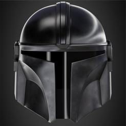 MandoHelmetFrontal.png STL file Mando Helmet for Cosplay・3D print design to download