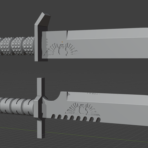 Imperial Guard Combat Knife 3D model